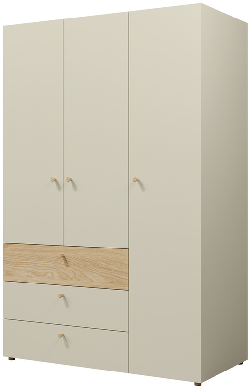 Trzydrzwiowa szafa z szufladami do pokoju młodzieżowego 120 cm YOKO