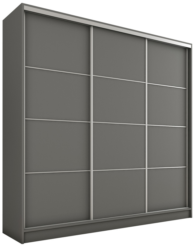 Nowoczesna grafitowa szafa przesuwna 180 cm TOP