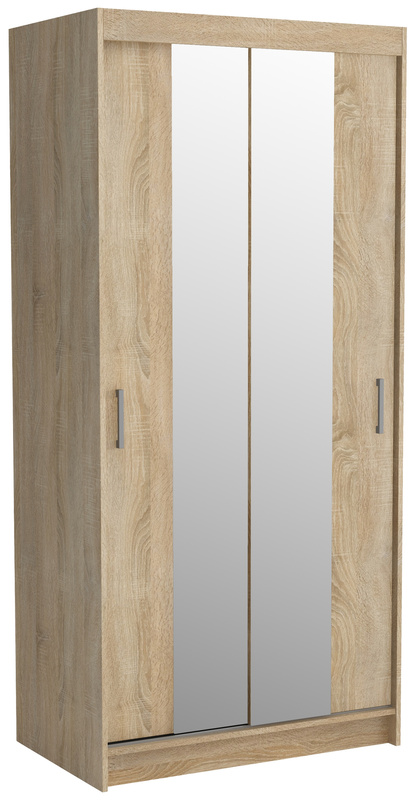 Szafa przesuwna z lustrem 110 cm NASTE dąb sonoma