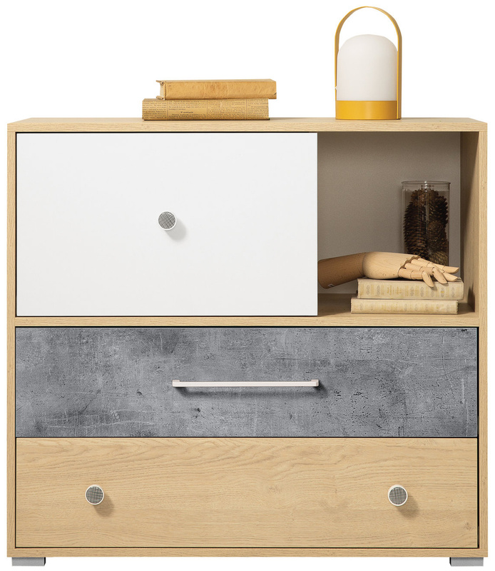 Komoda młodzieżowa 90 cm z trzema szufladami SLEEK