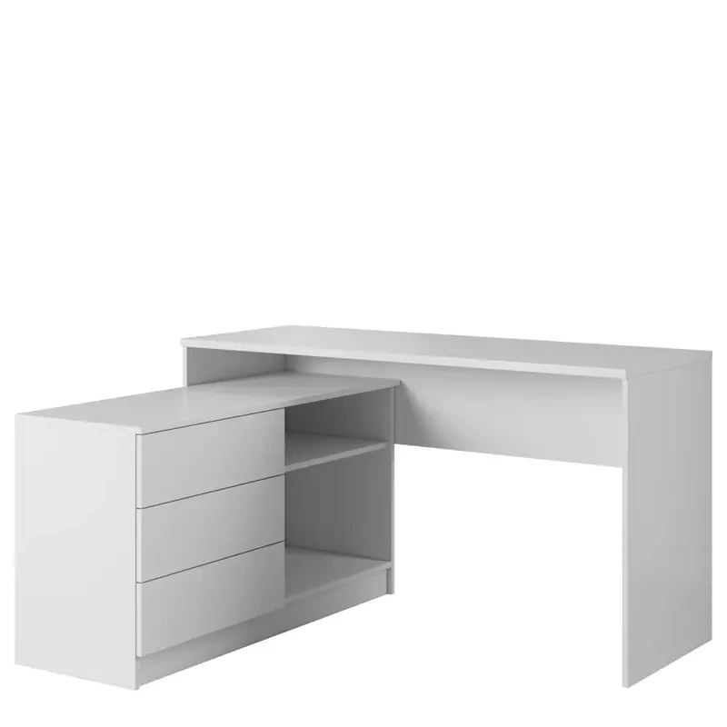 Białe biurko narożne TOBI