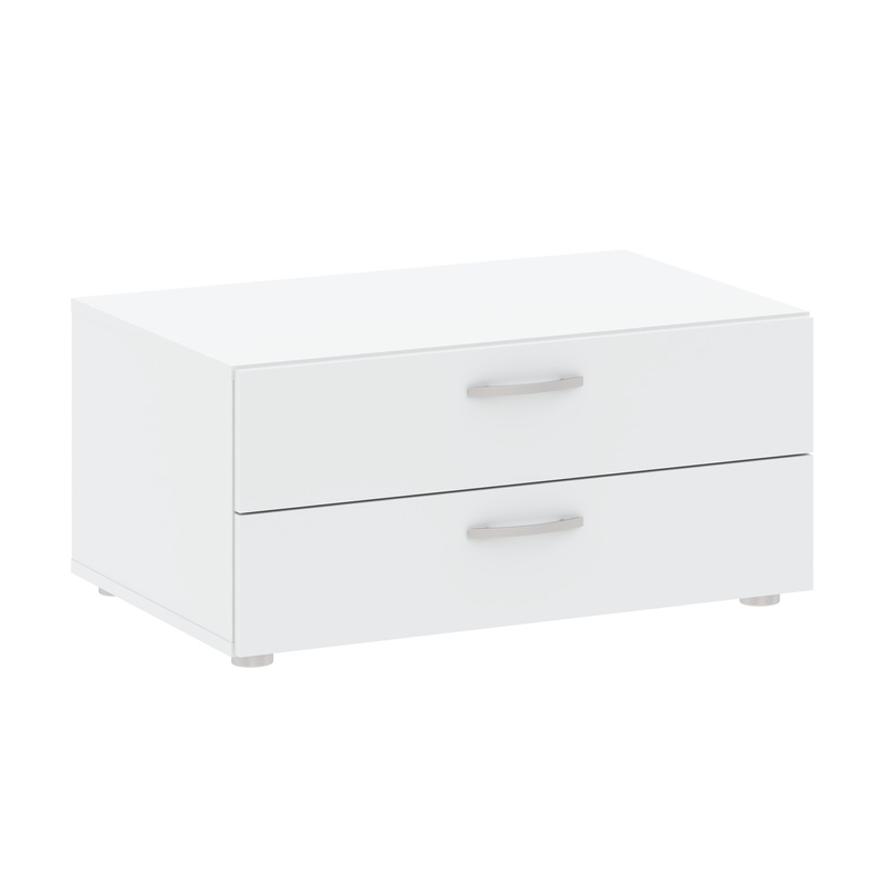 Biała komoda 74 cm do sypialni z szufladami BARENA