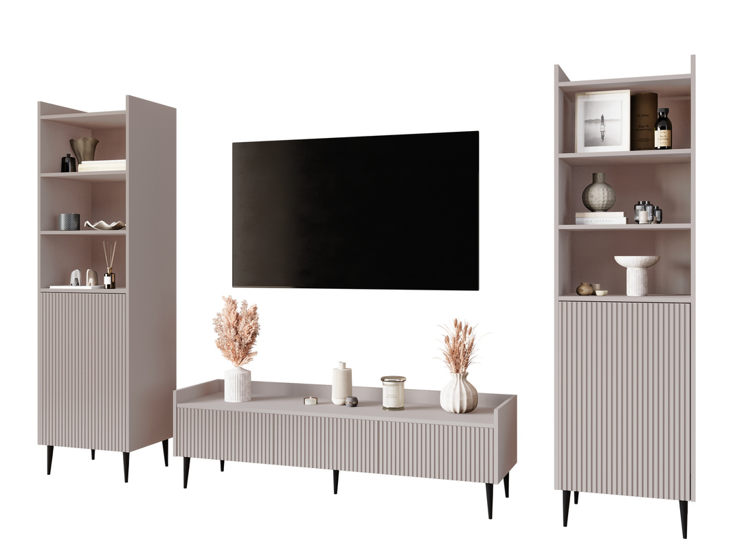 Nowoczesna meblościanka do salonu z szafką RTV ASPERO