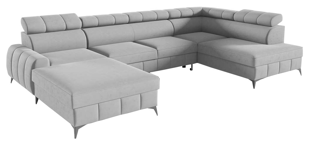 Duży narożnik w kształcie U do salonu z funkcją spania SOFFO