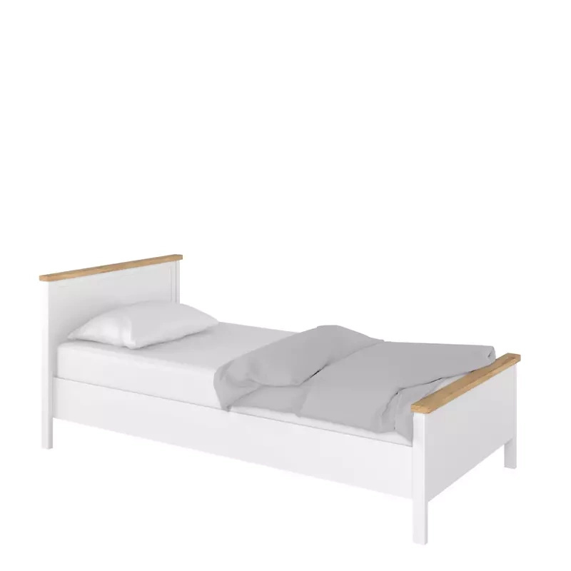 Łóżko młodzieżowe ze stelażem i materacem 90x200 cm STORY