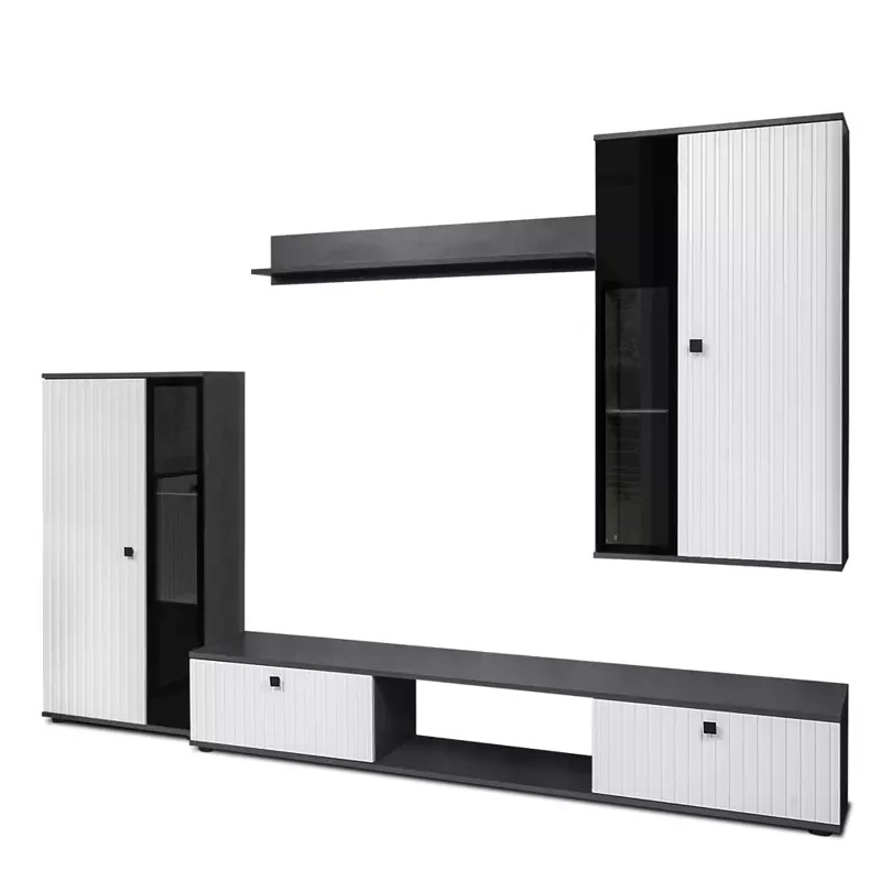 Nowoczesna meblościanka z szafką RTV do salonu KUBA