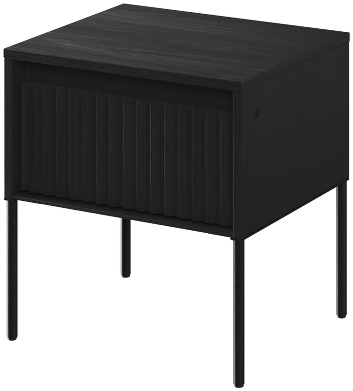 Czarna szafka nocna do sypialni w stylu nowoczesnym TREND