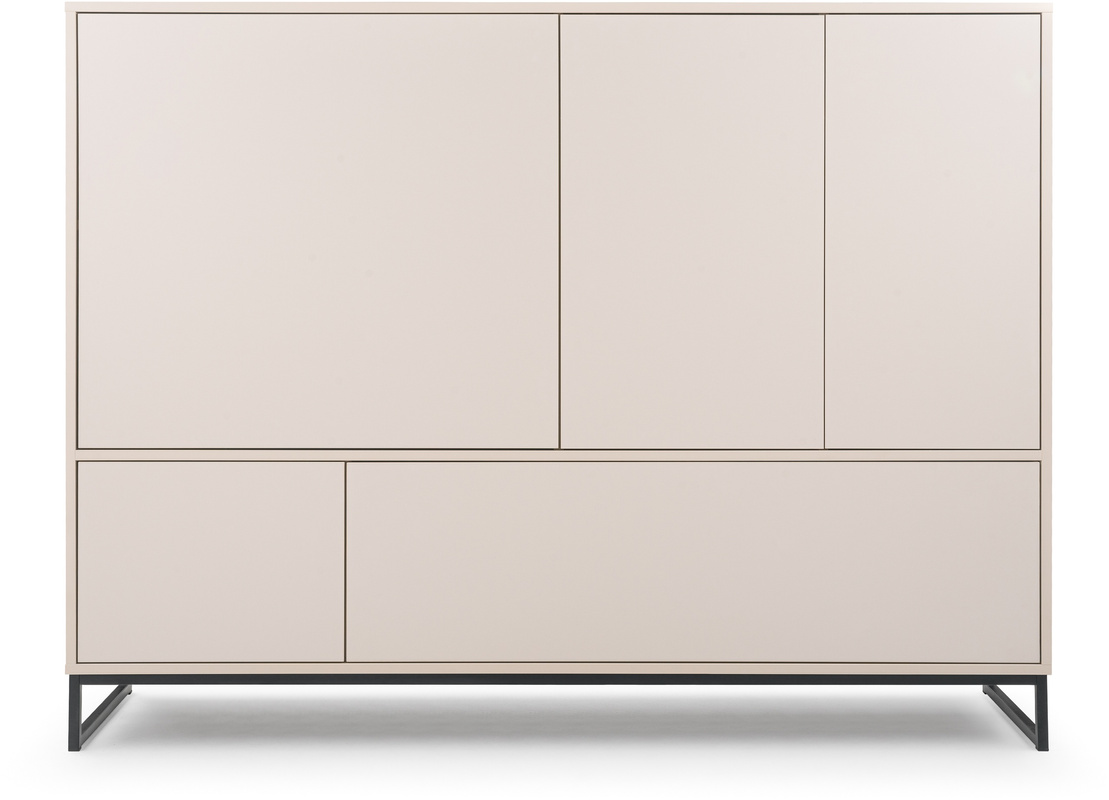 Duża nowoczesna komoda 160 cm do sypialni salonu beż piaskowy GENEWA