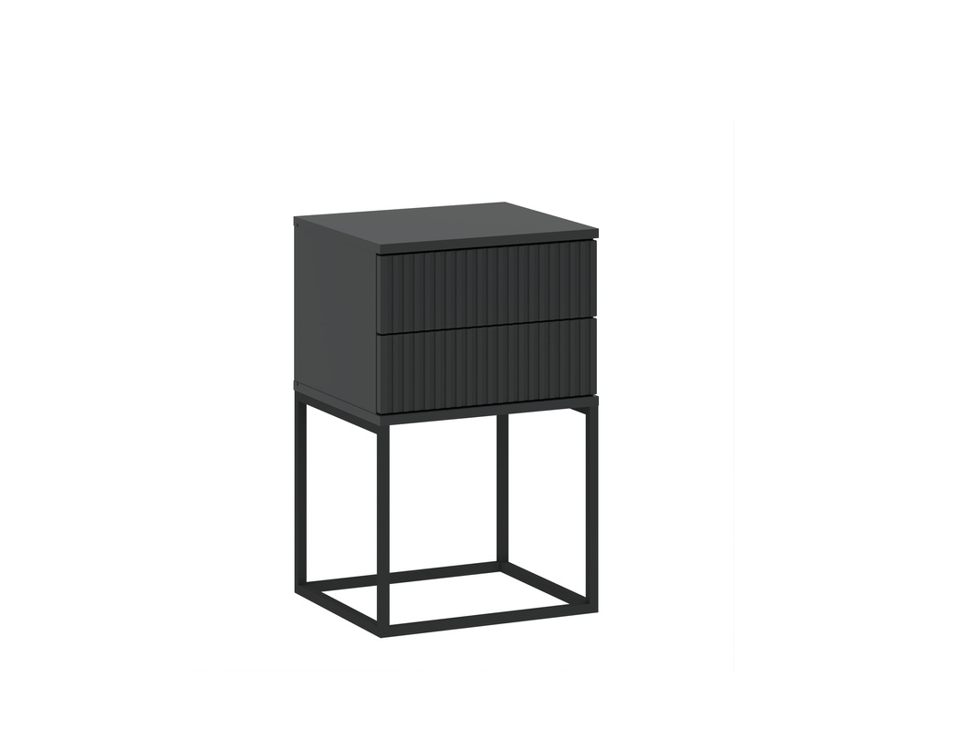 Szafka nocna do sypialni 40 cm z szufladami COTTA antracyt