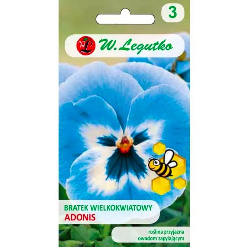 1 szt, Bratek Adonis - Nasiona: Ilość w opakowaniu: 0.4 g