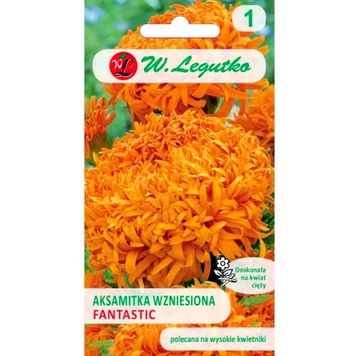 1 szt, Aksamitka Fantastic pomarańczowa - Nasiona: Ilość w opakowaniu: 0.4 g