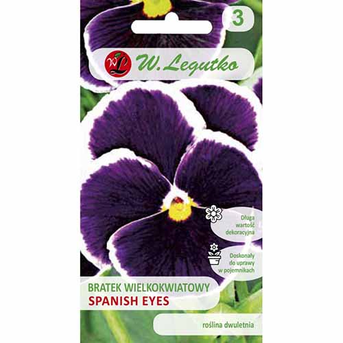 1 szt, Bratek wielkokwiatowy Gemmi, typ Spanish Eyes Legutko - Nasiona: Ilość w opakowaniu: 0.4 g