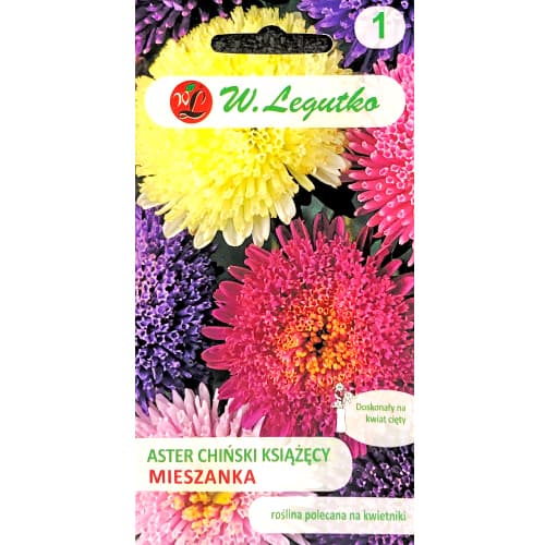 1 szt, Aster ksiazecy, mix kolorow - Nasiona: Ilość w opakowaniu: 1.25 g
