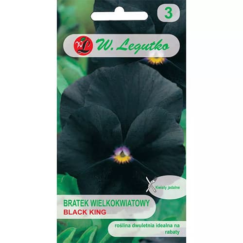 1 szt, Bratek Black King - Nasiona: Ilość w opakowaniu: 0.4 g