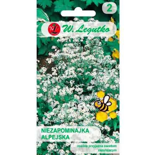 1 szt, Niezapominajka biała - Nasiona: Ilość w opakowaniu: 0.3 g