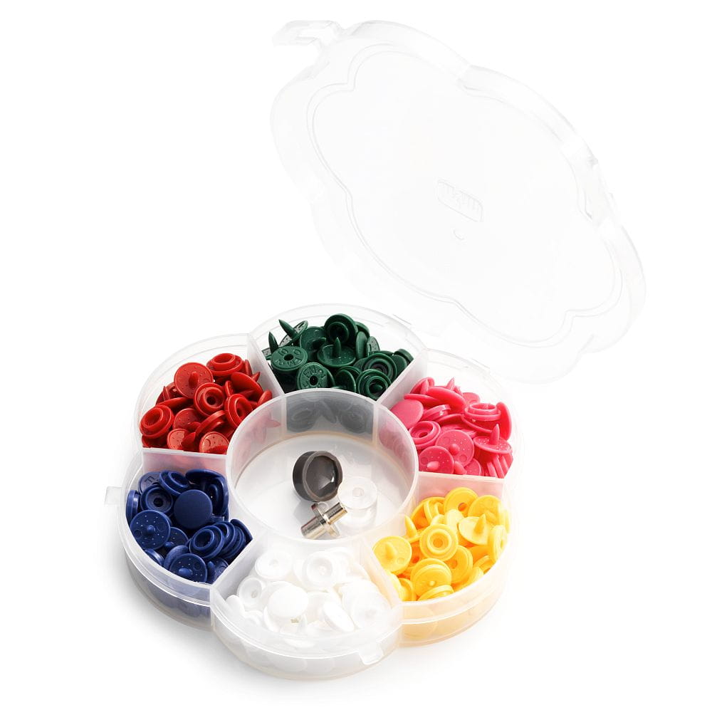 zestaw 72 nap plastikowych COLOR SNAPS PRYM 393950 .