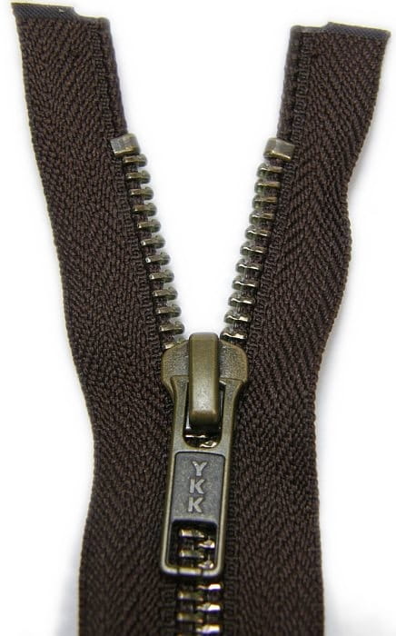 Zamek metalowy rozdzielczy/mosiądz Kolor Brązowy rozm. 60-80cm