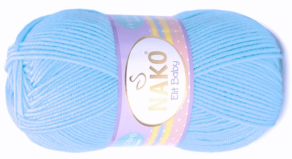 WŁÓCZKA ANTI-PILLING NAKO ELIT BABY 100 kol. 6723 błękitny +