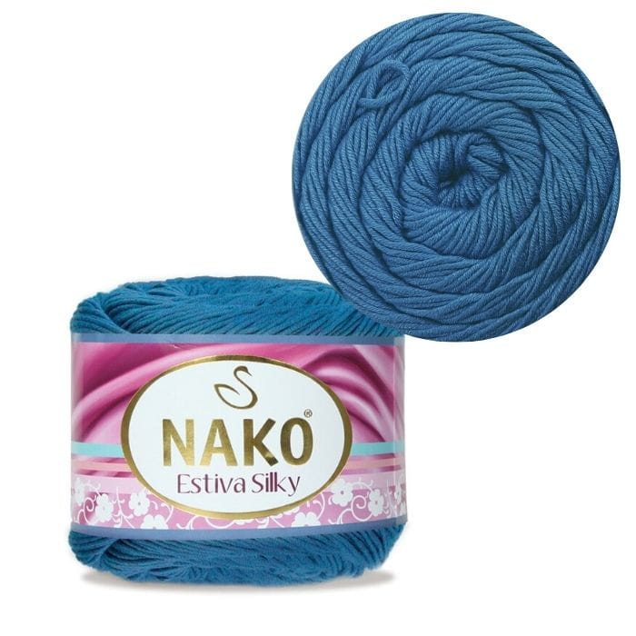 Włóczka Nako Estiva Silky kol. 12932 niebieski