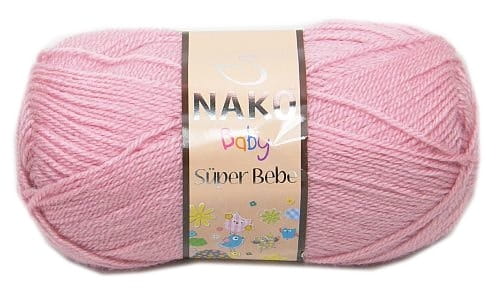 włóczka NAKO SUPER BEBE 50g kolor: 247 / brudny róż
