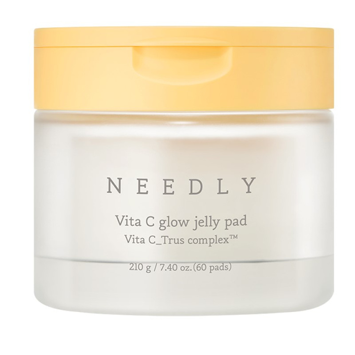 Needly Vita C Glow Jelly Pad, rozświetlające płatki tonizujące z witaminą C, 60 szt.