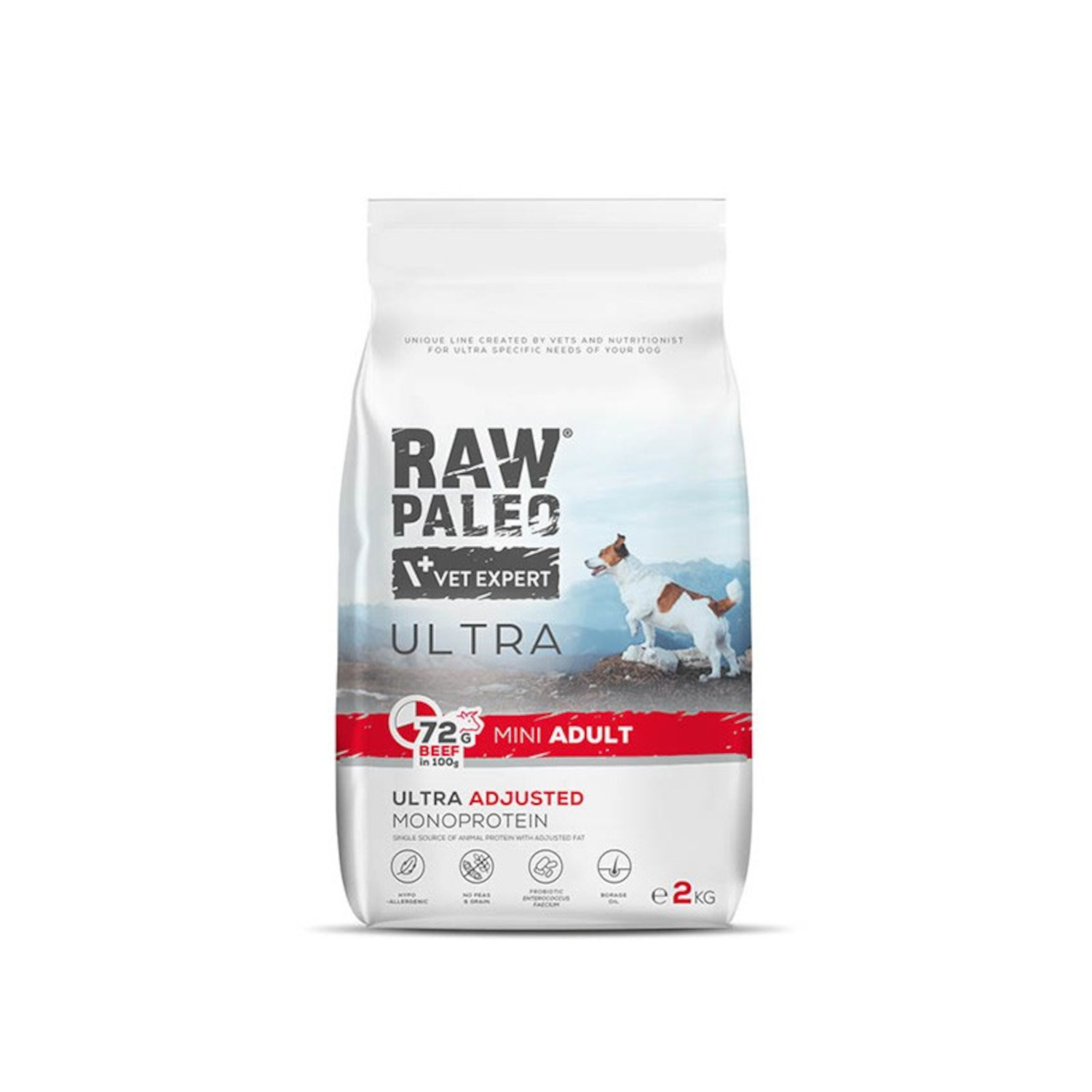 RAW PALEO ULTRA BEEF ADULT MINI - sucha karma z wołowiną dla psów dorosłych ras małych