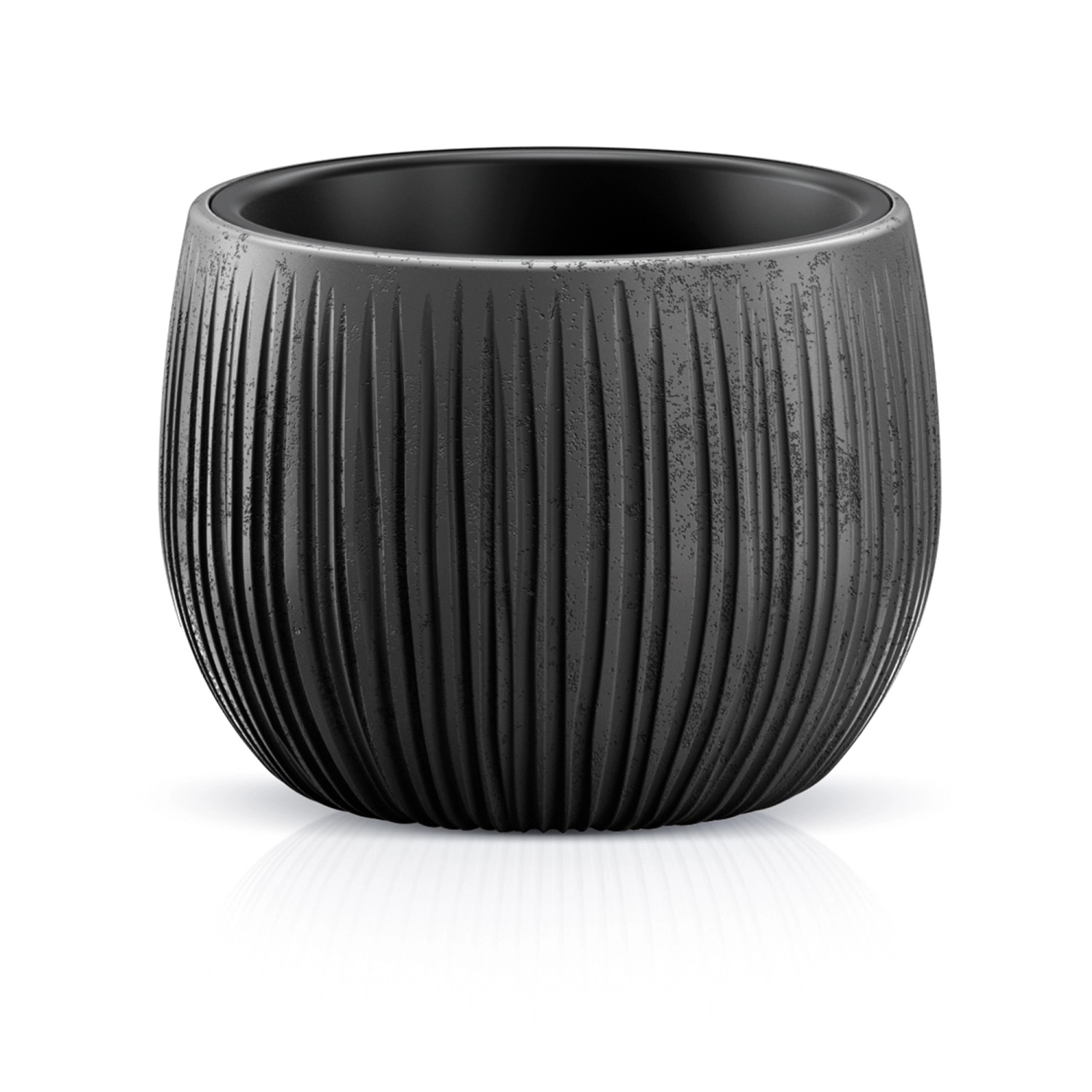 Prosperplast Doniczka Beton Bowl 15 cm - czarna