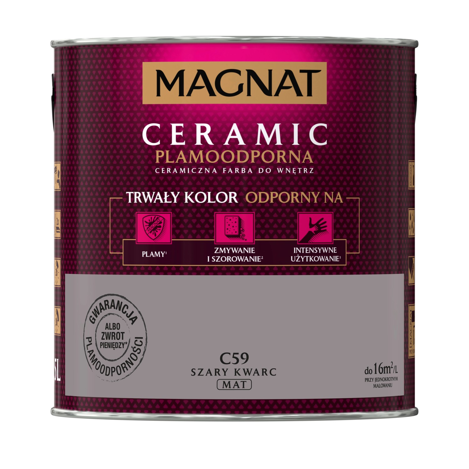 Farba Magnat Ceramic szary kwarc 2,5 l