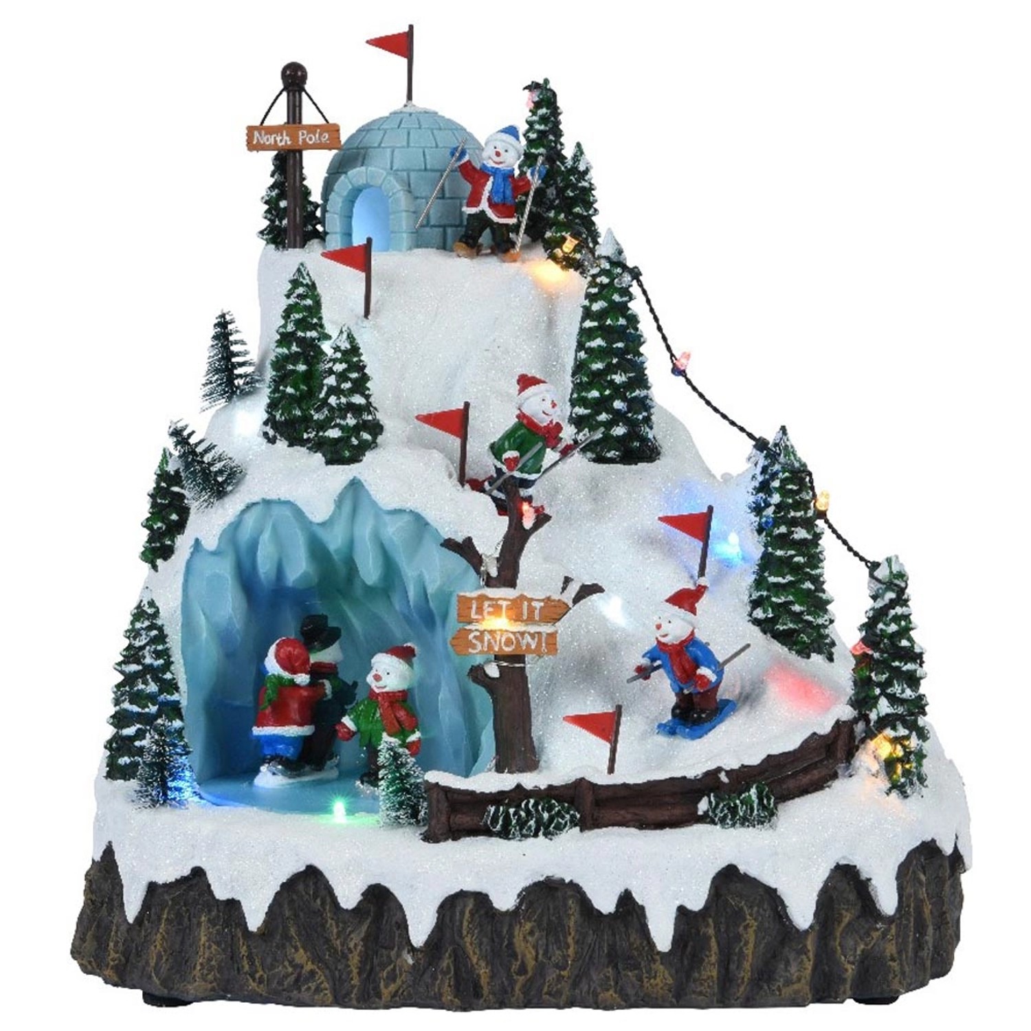 Dekoracja LED scenka GÓRA LODOWA - wys. 31 cm