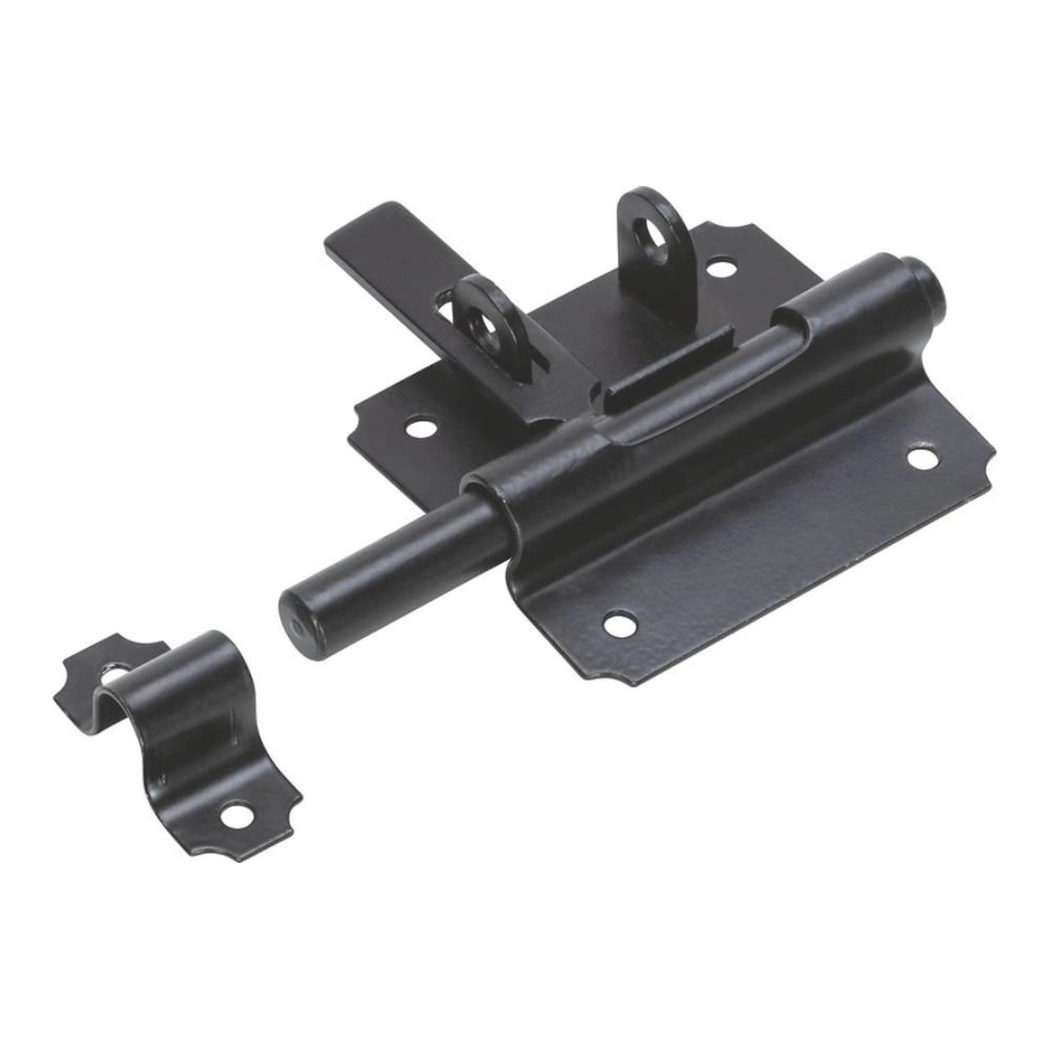 Zasuwka bolcowa 100x66x16 mm na kłódkę czarna