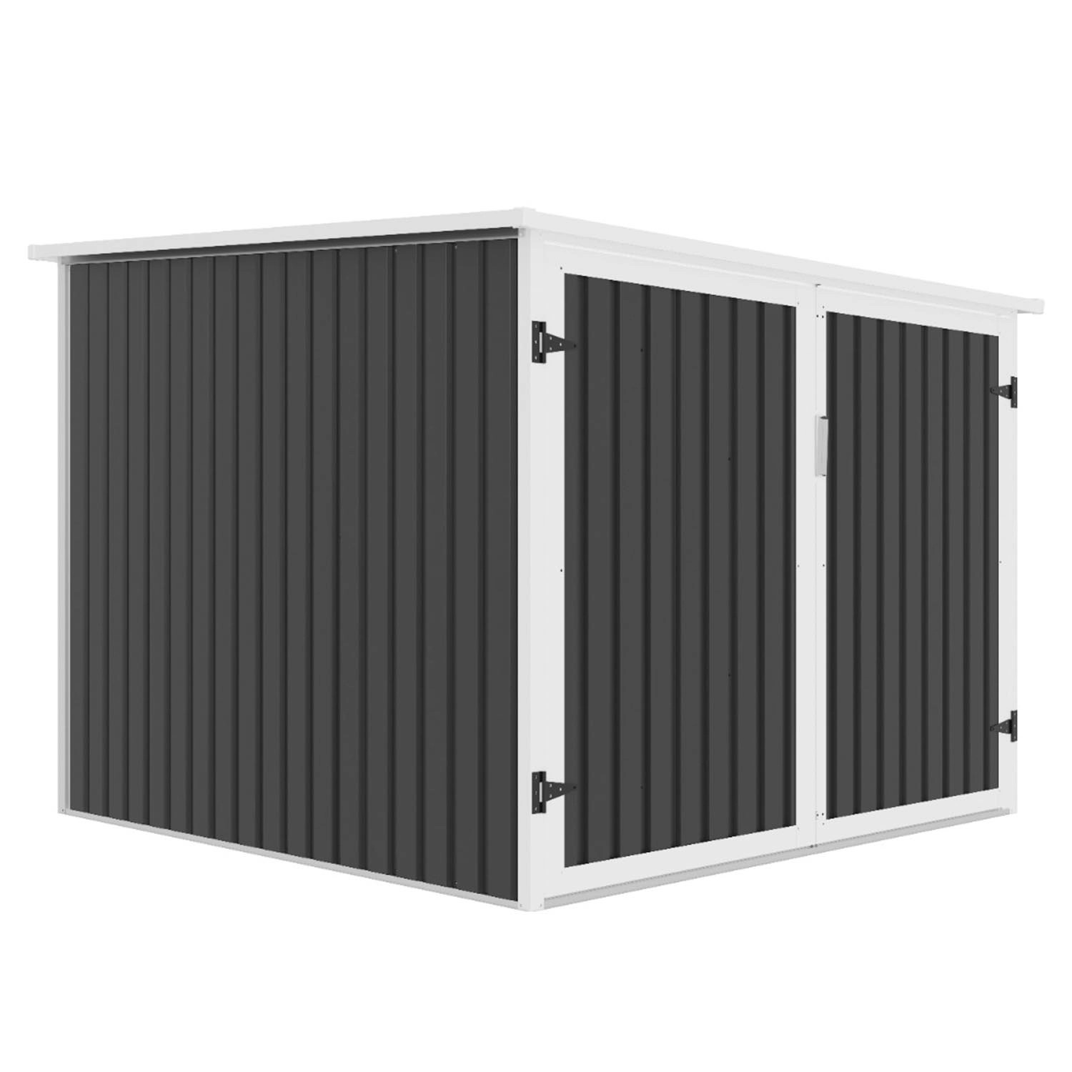 Domek ogrodowy na rowery z uchwytami 203 x 198 cm, wys. 157 cm