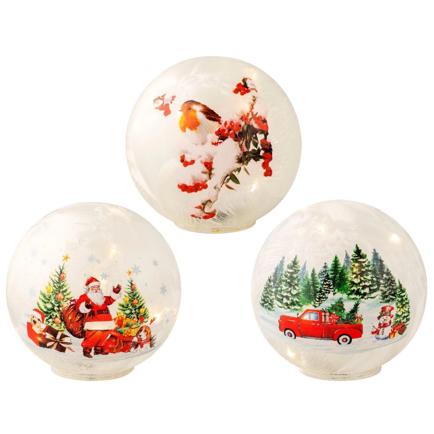 Lampka kula micro LED, mix - śr. 15 cm