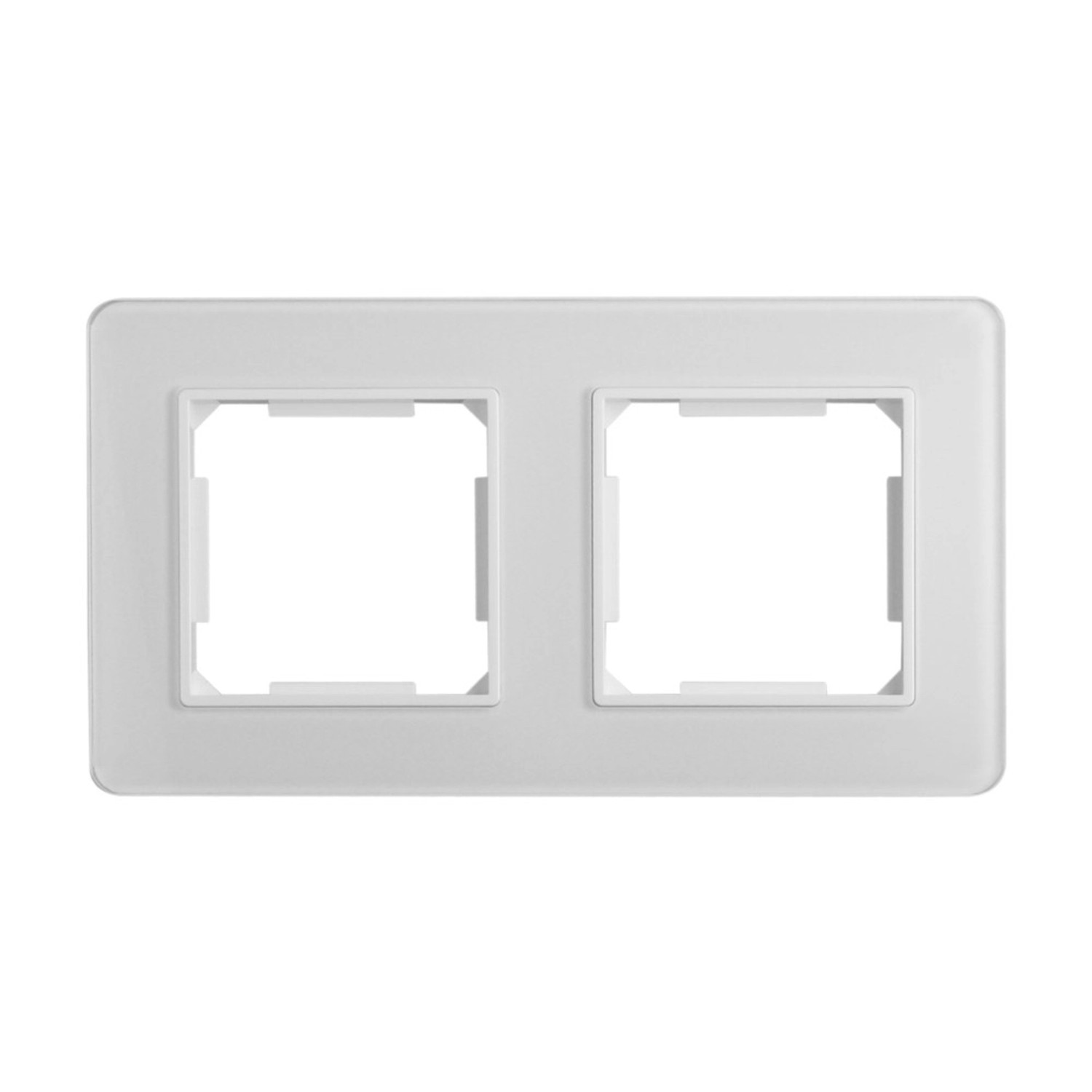 Electromalt Ramka Quad 2-krotna szkło biała