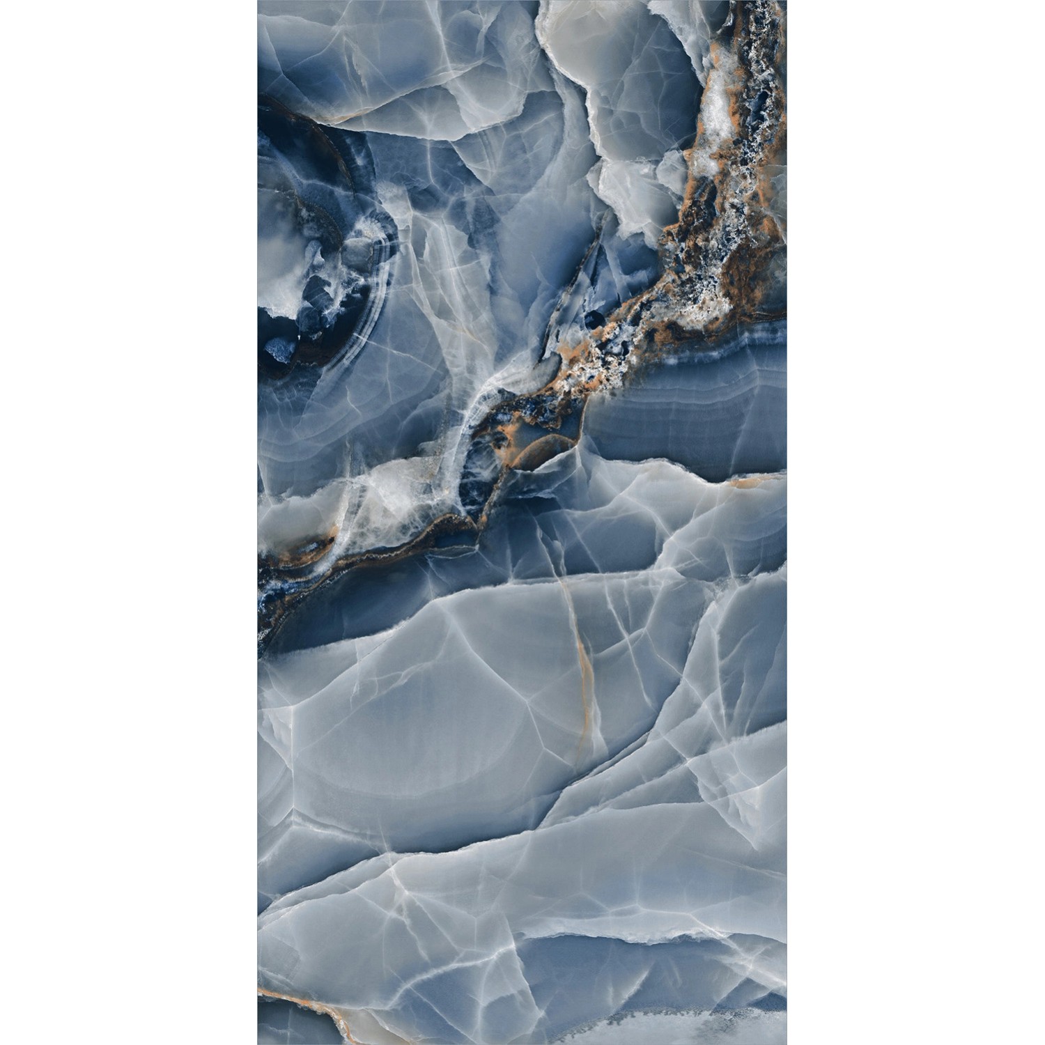 Gres szkliwiony polerowany Andora blue 60 x 120 cm