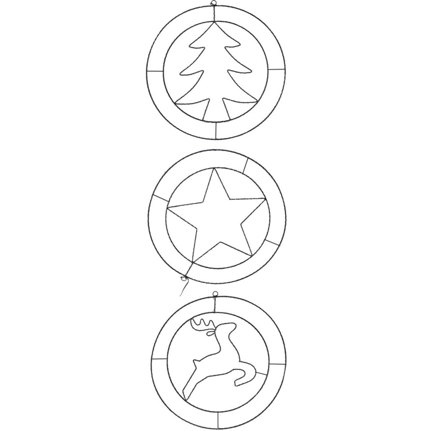 Dekoracja świąteczna LED ciepły biały, mix - 50x52 cm