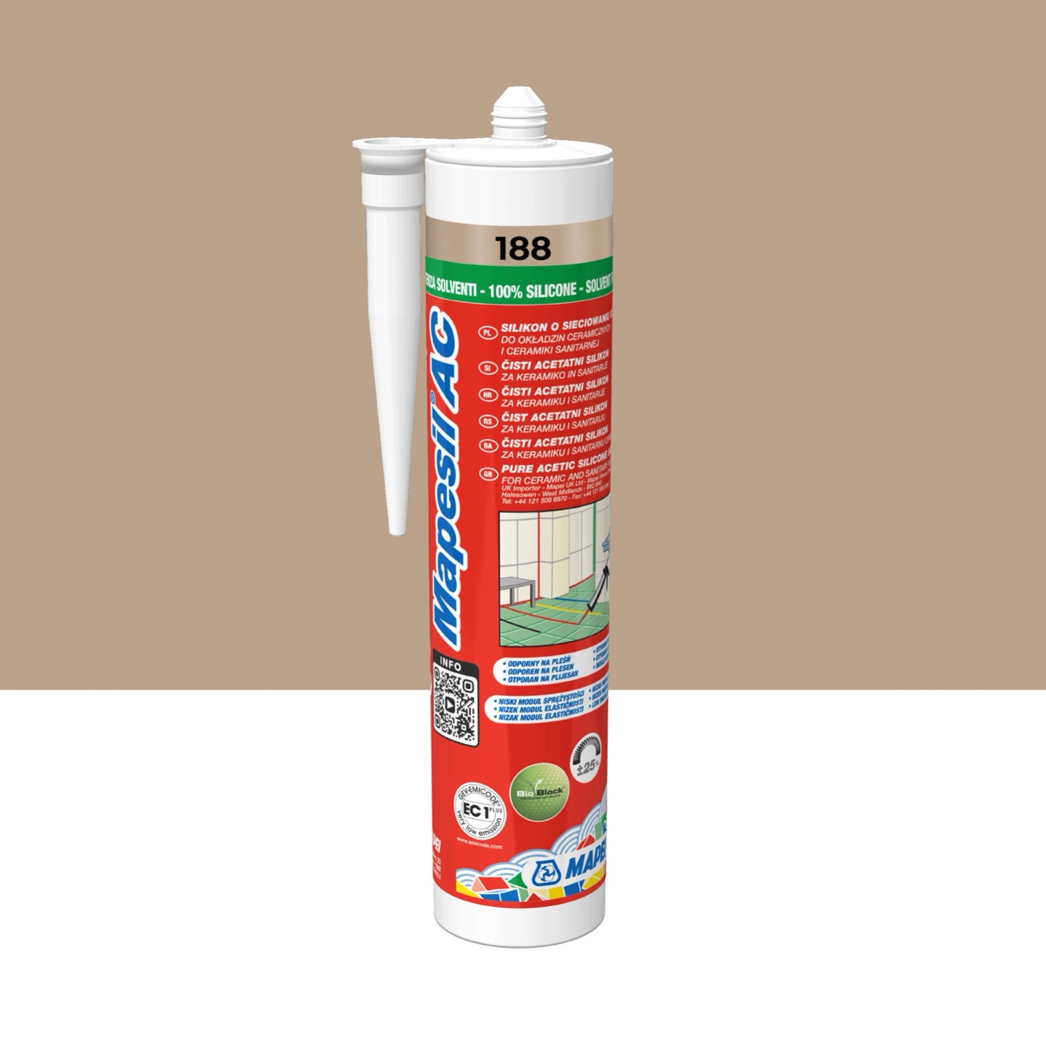 Mapei Silikon Mapesil Ac 188 ciasteczko 310 ml