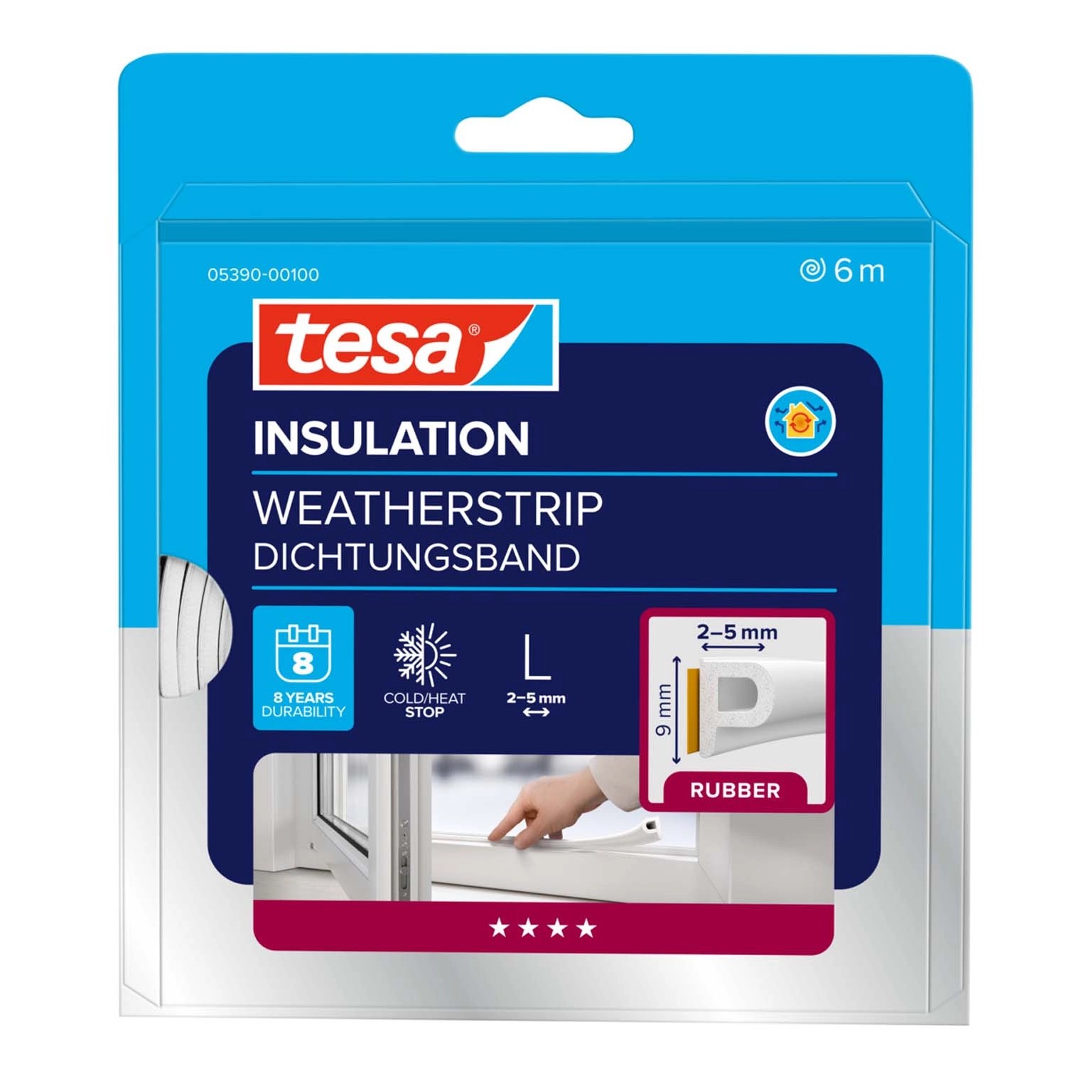 Tesa Uszczelka P-profile 9mm x 6m biała