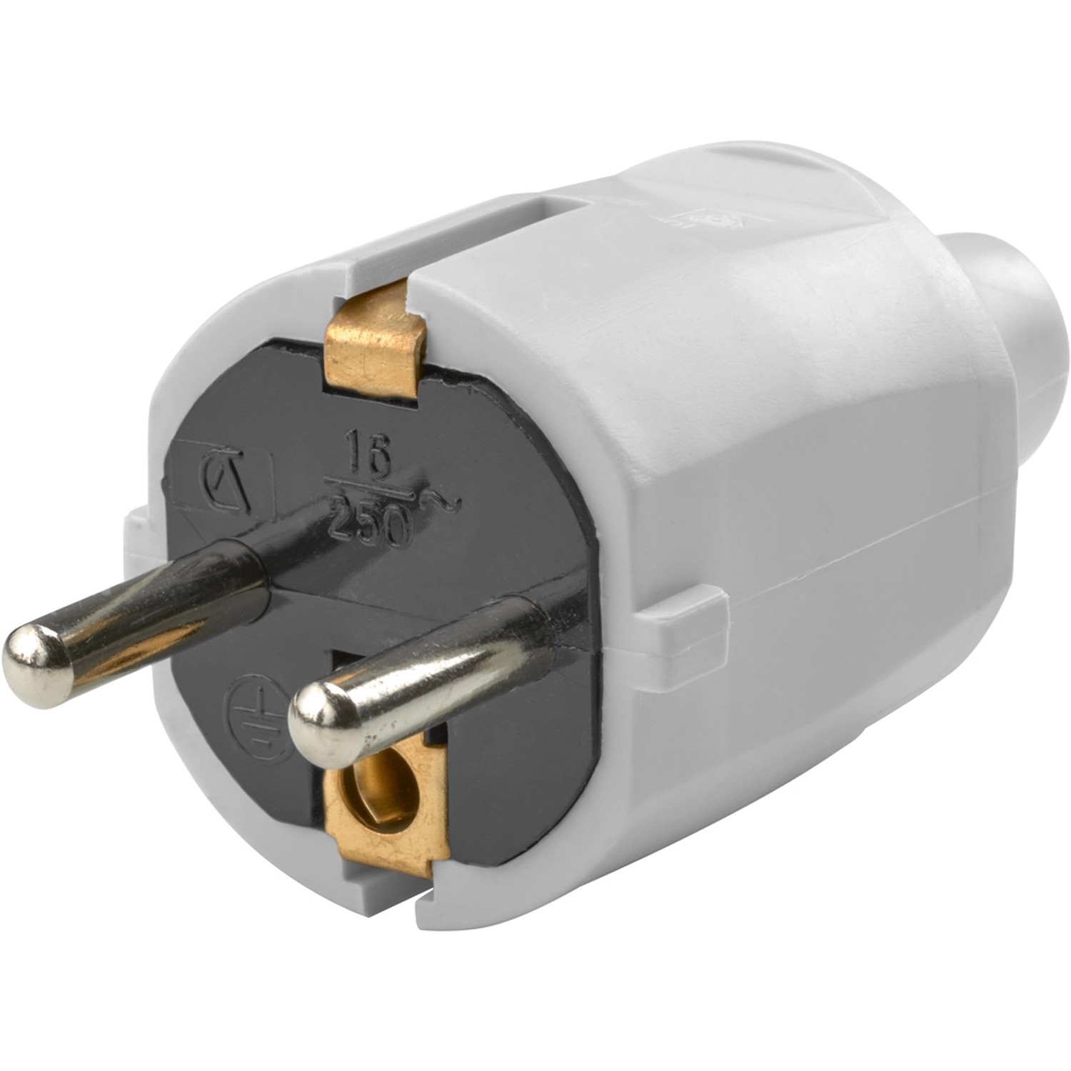 LUX Wtyczka UNI-SCHUKO 16A szara