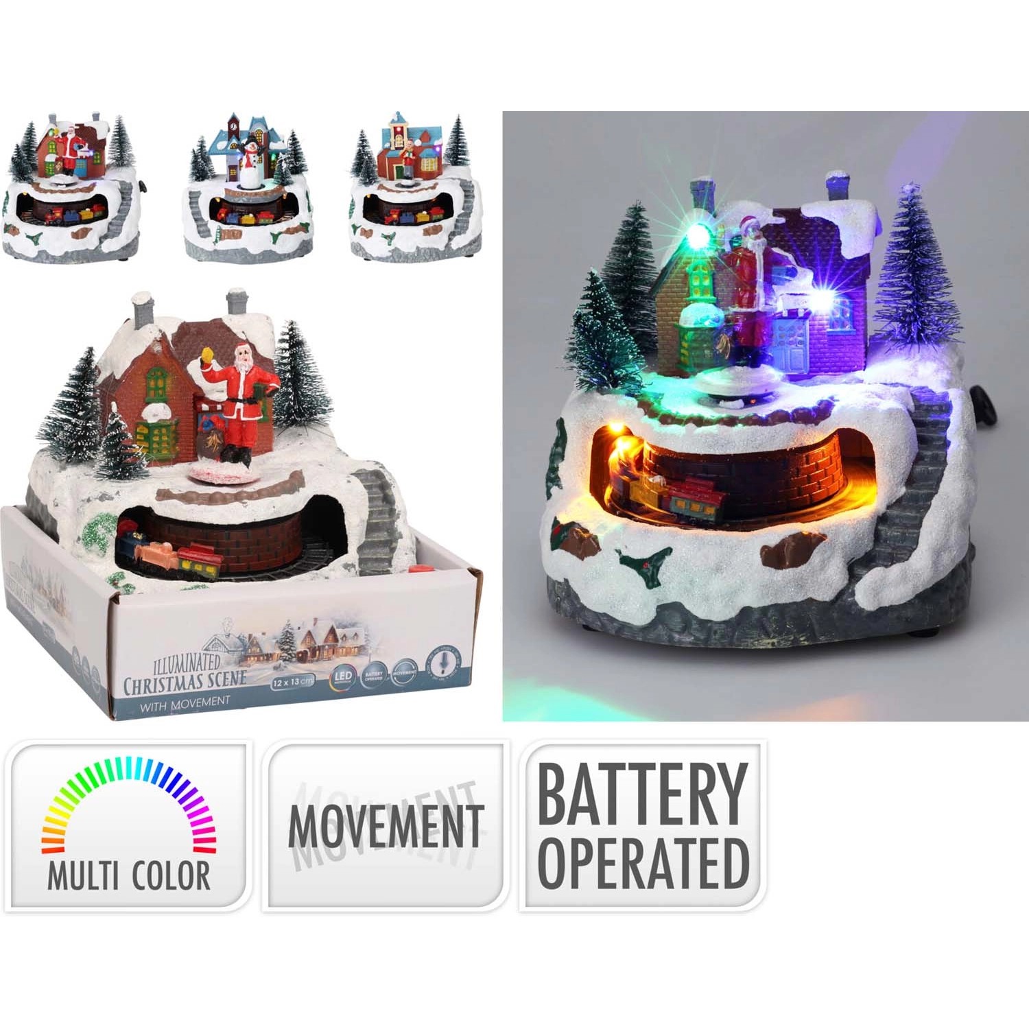 Dekoracja Scenka świąteczna LED mix wzorów