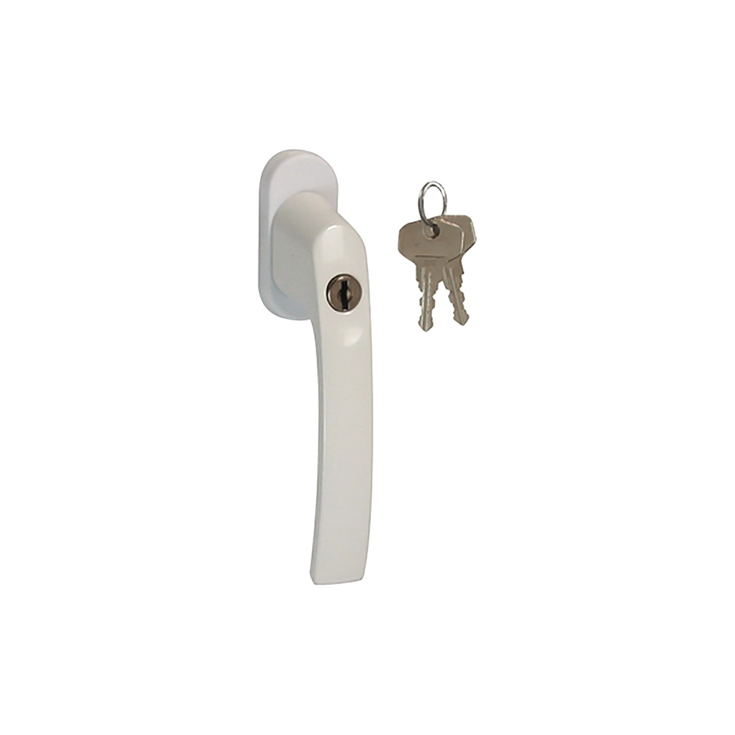 Domino Klamka okienna z kluczem Pluton biała