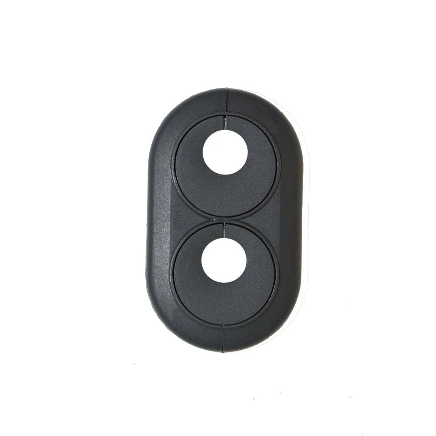 Rozeta maskujaca na 2 rurki grzejnikowe szara 16 mm