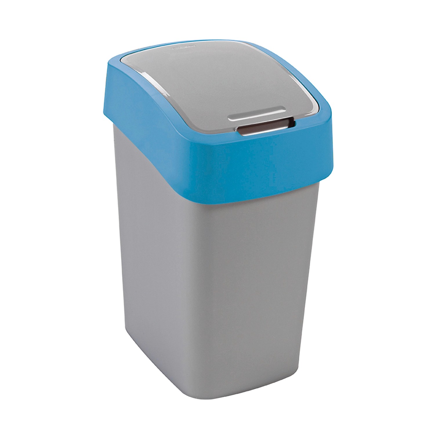 Kosz na śmieci Flip Bin srebrno-niebieski 10 l