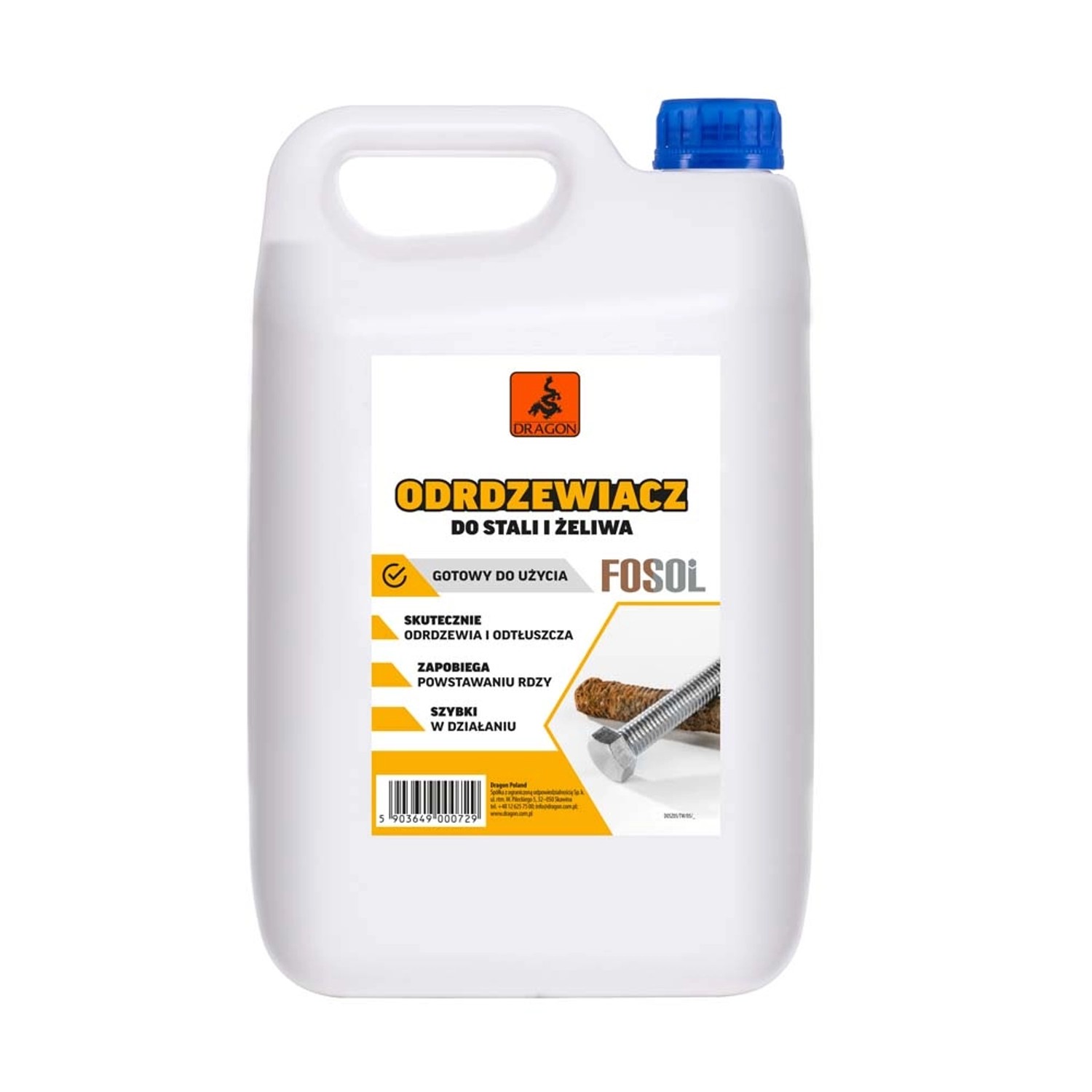 Dragon Odrdzewiacz Do Stali i Żeliwa 5l