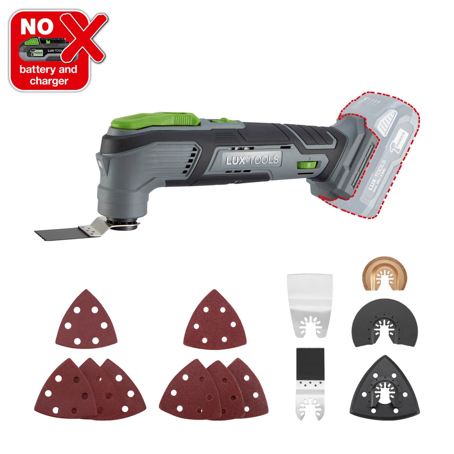 Lux-Tools Narzędzie wielofunkcyjne 20V