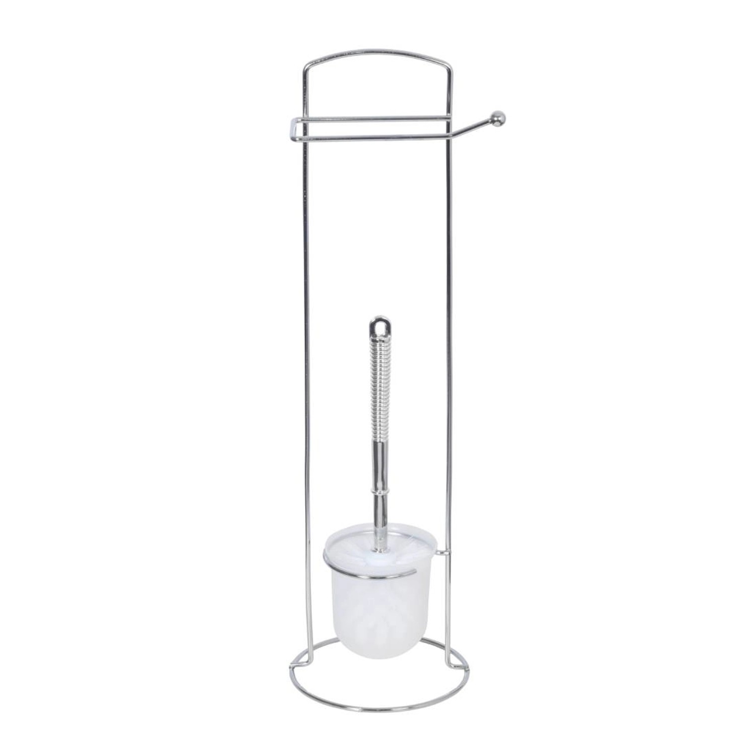 Bisk Stojak One na papier toaletowy i szczotkę WC chrom