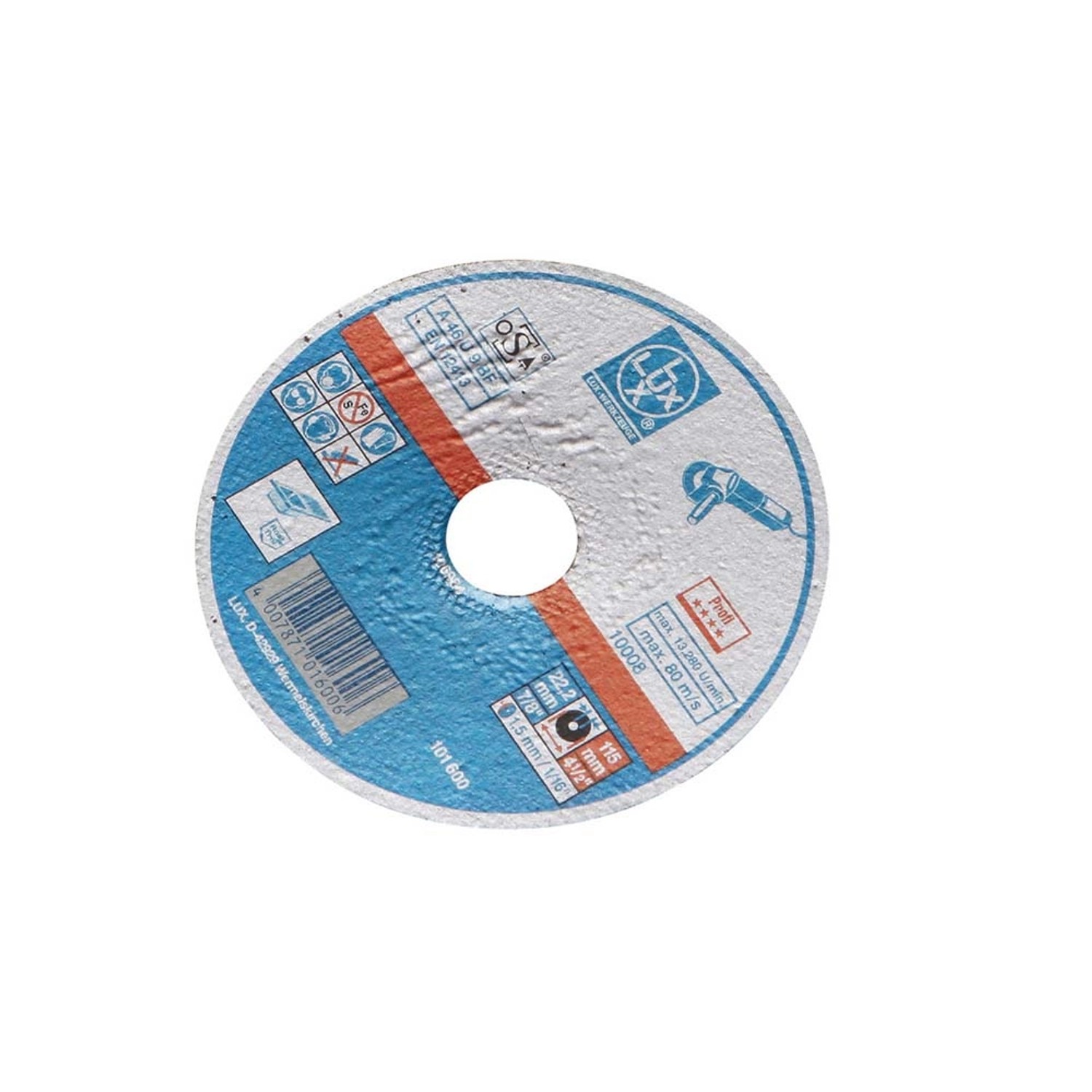 LUX Tarcza do cięcia inoxu ekstra cienka 115 mm x 1 mm