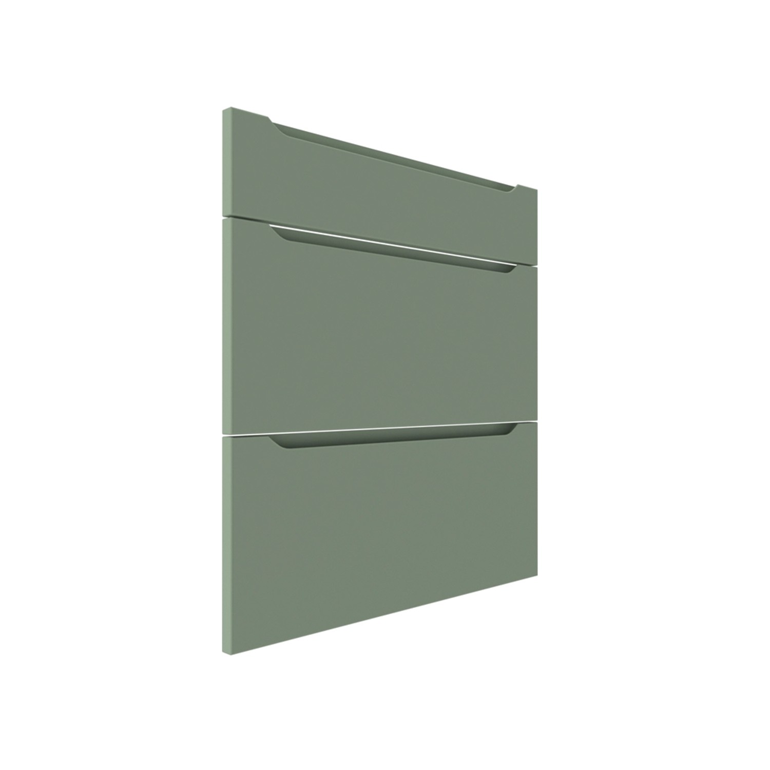 Trzy fronty dos zafki szufladami Salerno 60 cm oliwka mat