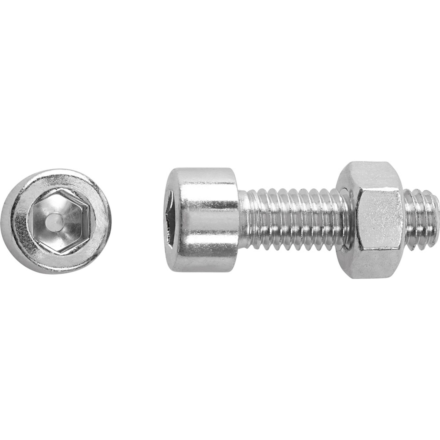 LUX-TOOLS Śruba + nakrętka metryczna imbusowa 8x20mm 6szt