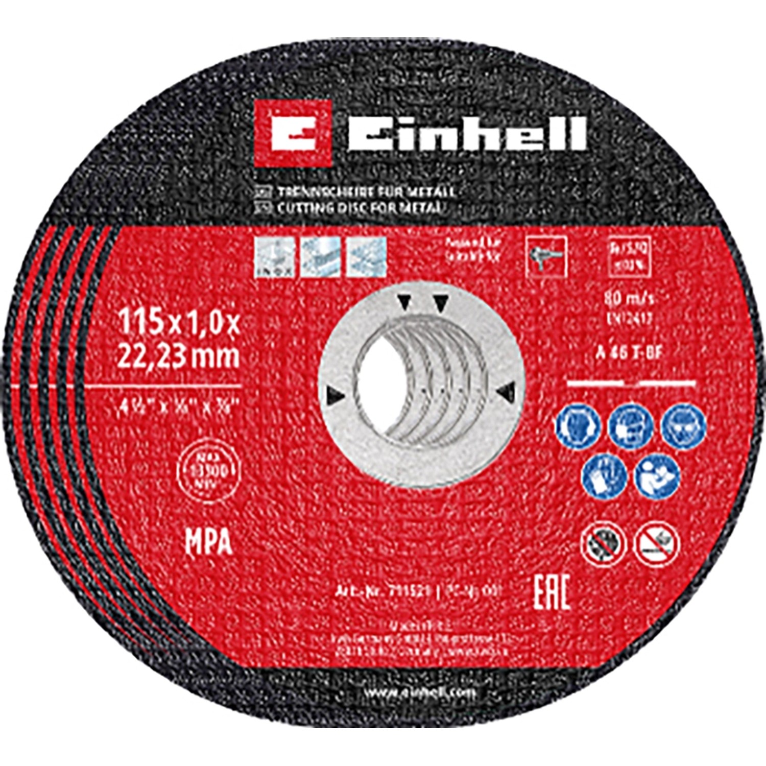 Einhell Tarcza do metalu 115 mm - 5 szt.