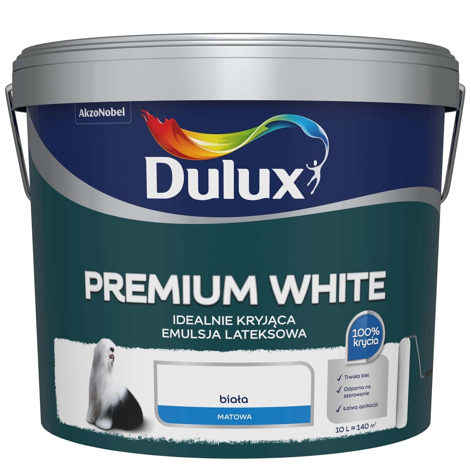 Farba Dulux Premium White biała 10 l